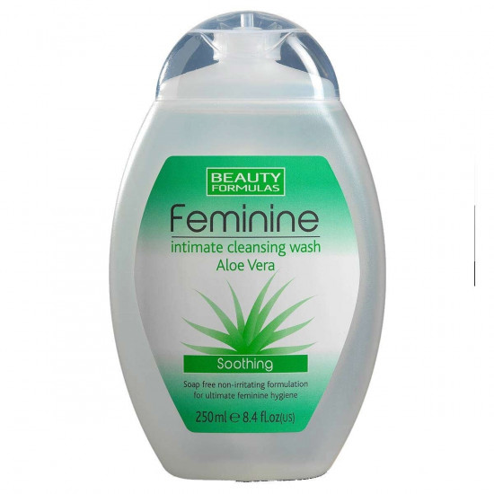 Săpun lichid intim Beauty Formulas Feminine Intimate Cleansing Wash Aloe Vera cu extract de aloe, 250 ml