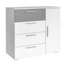 Comodă Mobi Loki 08.141 (85 cm), Белый премиум, Серый Шифер Comodă Mobi Loki 08.141 (85 cm), Белый премиум, Серый Шифер
