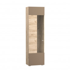 Dulap cu vitrină Mobi Riga 08.43 (52 cm), Дуб серый CRAFT K 002 PW, Латте Dulap cu vitrină Mobi Riga 08.43 (52 cm), Дуб серый CRAFT K 002 PW, Латте