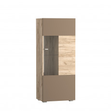 Dulap cu vitrină Mobi Riga 08.44 (52 cm), Дуб серый CRAFT K 002 PW, Латте Dulap cu vitrină Mobi Riga 08.44 (52 cm), Дуб серый CRAFT K 002 PW, Латте