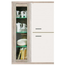 Dulap cu vitrină Fadome Urban UR/2A (87 cm), Wood/White Dulap cu vitrină Fadome Urban UR/2A (87 cm), Wood/White