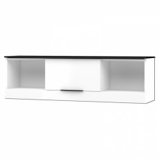 Dulap de perete Neman Verona МН-128-10 (126 cm), Белый глянец / Черный мат Dulap de perete Neman Verona МН-128-10 (126 cm), Белый глянец / Черный мат