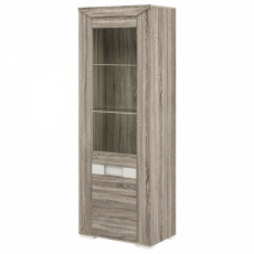 Dulap cu vitrină Neman Cristal МН-131-11 (74 cm), Дуб сонома трюфель / Шампанье металлик Dulap cu vitrină Neman Cristal МН-131-11 (74 cm), Дуб сонома трюфель / Шампанье металлик