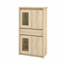 Dulap cu vitrină Neman Palermo МН-033 -05 (87 cm), Дуб сонома Dulap cu vitrină Neman Palermo МН-033 -05 (87 cm), Дуб сонома