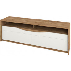 Comoda TV Sokme СЕЛЕНА 2Ш/148 (148 cm), Дуб крафт табако / Белый глянец Comoda TV Sokme СЕЛЕНА 2Ш/148 (148 cm), Дуб крафт табако / Белый глянец