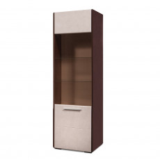 Dulap cu vitrină KMK Stefani 0649.8 (55 cm) stânga, Серый глянец / Холст бежевый Dulap cu vitrină KMK Stefani 0649.8 (55 cm) stânga, Серый глянец / Холст бежевый