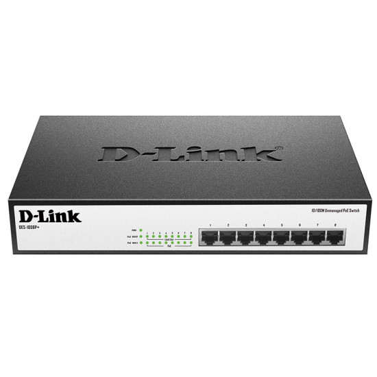 Коммутатор сетевой D-link DES-1008P+/A1A