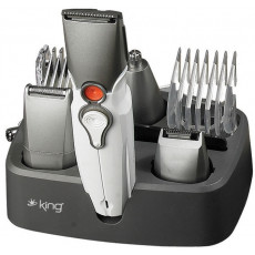 Машинка для стрижки волос King K 066, White/Gray Машинка для стрижки волос King K 066, White/Gray