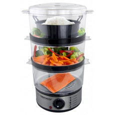 Aparat de gătit cu aburi Esperanza Steam Volcano EKG009, Inox/Black Aparat de gătit cu aburi Esperanza Steam Volcano EKG009, Inox/Black