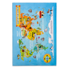Covor camera copii Cilek Soft Gravity World Carpet 100х150 cm, Multicolor
