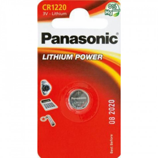 Батарейки дисковые Panasonic 1xCR1220 (CR-1220EL/1B)
