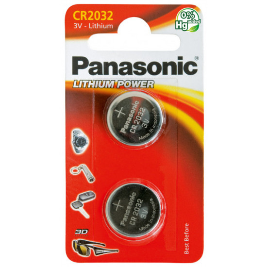 Baterii rotunde Panasonic 2xCR2032 (CR-2032EL/2B)