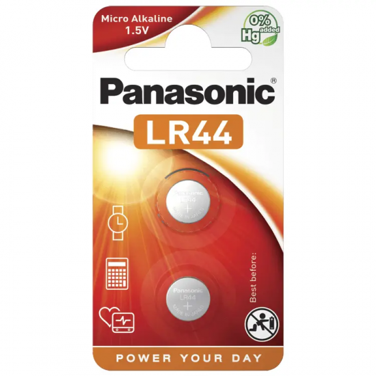 Батарейки дисковые Panasonic 2xLR44 (LR-44EL/2B)