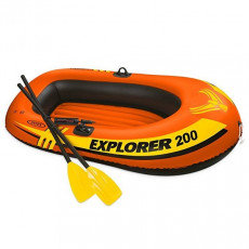 Лодка Intex Explorer 200 с веслами и насосом (58331)