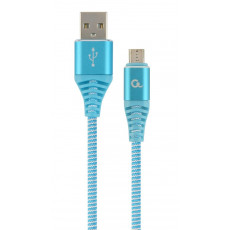 Кабель Cablexpert USB 2.0/micro-USB, Blue/White (CC-USB2B-AMmBM-2M-VW)