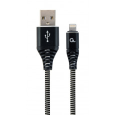 Cablu Cablexpert USB 2.0/Lighting, Black/White (CC-USB2B-AMLM-2M-BW)