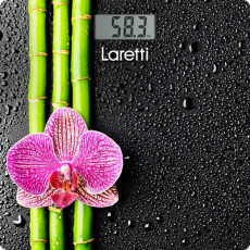 Напольные весы Laretti LR-BS0010, Black/Pink flowers