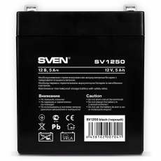 Аккумулятор для резервного питания Sven SV1250 (SV-0222005), 12 В 5 Ач