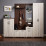 Dulap Ambianta Bruno (60 cm) cu bara si raft, Sonoma Dark/Samoa White