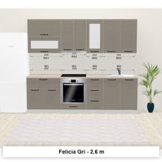 Модульная кухня Ambianta Felicia 2.6 м, Серый
