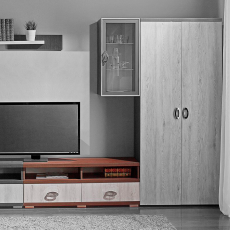 Comoda TV Ambianta Duet (120 cm), Sonoma Inchis/Alb Samoa Comoda TV Ambianta Duet (120 cm), Sonoma Inchis/Alb Samoa