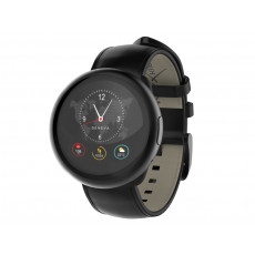 Ceas inteligent MyKronoz ZeRound2 HR Premium, Black, Flat leather