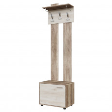 Cuier de perete SV - Мебель ВИЗИТ 1 с обувницей (60 cm), Каньон светлый / Гикори светлый Cuier de perete SV - Мебель ВИЗИТ 1 с обувницей (60 cm), Каньон светлый / Гикори светлый
