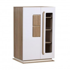 Dulap combinat Олмеко Дора 30.03 - 02 (90 cm) cu sticla, Дуб Сонома / Белый гл снег Dulap combinat Олмеко Дора 30.03 - 02 (90 cm) cu sticla, Дуб Сонома / Белый гл снег