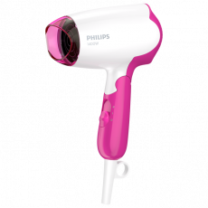 Uscător de păr compact Philips BHD003/00, 1400 W, White/Pink