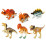 Leantoys 7152 Игровой набор 6 фигурок динозавры разных типов