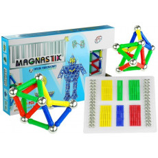 Leantoys 4456 Set constructor magnetic Magnastix 136 elemente