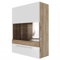 Dulap de perete SV - Мебель Ницца (70 cm) горизонтальный (700), Галифакс табак / белый Dulap de perete SV - Мебель Ницца (70 cm) горизонтальный (700), Галифакс табак / белый