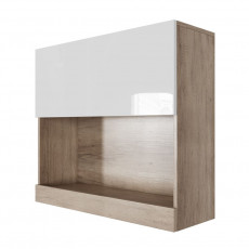 Dulap de perete SV - Мебель Ницца (80 cm) горизонтальный (800), Каньон светлый / Белый глянец Dulap de perete SV - Мебель Ницца (80 cm) горизонтальный (800), Каньон светлый / Белый глянец