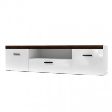 Comoda TV SV - Мебель Соло (160.1 cm), Белый / Белый глянец-Венге Comoda TV SV - Мебель Соло (160.1 cm), Белый / Белый глянец-Венге