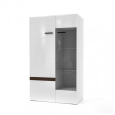Dulap cu vitrină SV - Мебель Соло (80.1 cm), Белый / Белый глянец-Венге Dulap cu vitrină SV - Мебель Соло (80.1 cm), Белый / Белый глянец-Венге