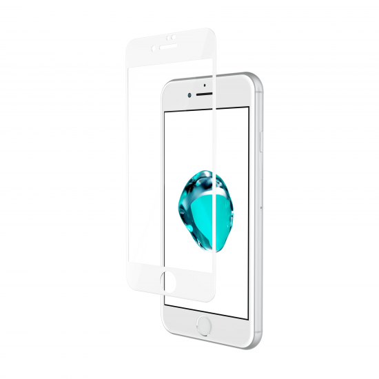 Sticlă protecție Apple iPhone 7/8, RhinoShield 3D Curved Edge Glass, White