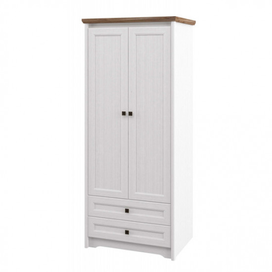 Шкаф для одежды Неман ТИВОЛИ МН-035-21 (90 см) (2-х дверный), Белый Структурный / Дуб Стирлинг