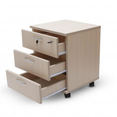 Tumbă oficiu Mashtab cu 3 sertare, Oak Tumbă oficiu Mashtab cu 3 sertare, Oak