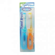 Set Periute de dinti Active Oral Care Travel 1+1, Multicolor Set Periute de dinti Active Oral Care Travel 1+1, Multicolor