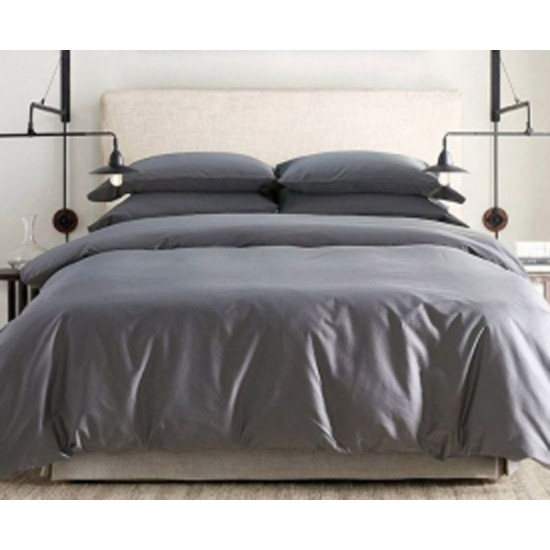 Lenjerie de pat Cottony Satin de Lux Uniton Gray (2 persoane)