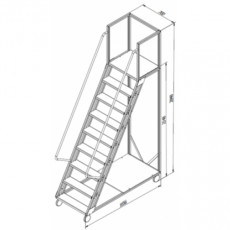 Лестница с площадкой Gama Cirus SC0903