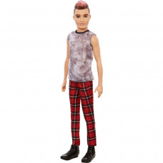 Barbie GVY29 Papusa Ken cu tinuta Punk, 29 cm