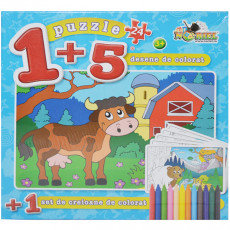 Noriel NOR0392 Puzzle "Vaca" (24 piese). Coloreaza-ma! + 5 planse de colorat. Noriel NOR0392 Puzzle "Vaca" (24 piese). Coloreaza-ma! + 5 planse de colorat.