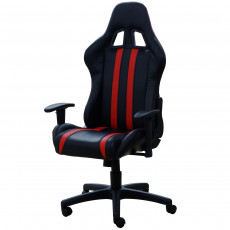 Кресло геймерское Spacer SPCH-TRINITY-RED, Black/Red