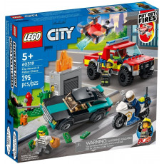 Lego City 60319 Constructor Pompieri și urmărire a Poliției