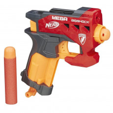 Hasbro Nerf A9314 Blasterul Nerf BigShot îmbină mega puterea cu dimensiunile compacte. Hasbro Nerf A9314 Blasterul Nerf BigShot îmbină mega puterea cu dimensiunile compacte.