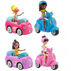 Mattel Barbie FHV76 Set de joc Babie papusa cu vehicol seria On the Go Mattel Barbie FHV76 Set de joc Babie papusa cu vehicol seria On the Go