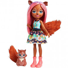 Mattel Enchantimals FMT61 Papusa Enchantimals Sancha Veverita, 15 cm Mattel Enchantimals FMT61 Papusa Enchantimals Sancha Veverita, 15 cm