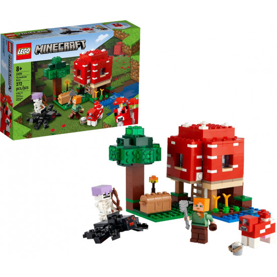 Lego Minecraft 21179 Constructor Casa Ciupercă