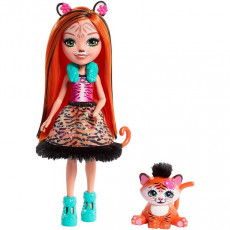 Mattel Enchantimals FRH39 Papusa Enchantimals cu animalut - Tanzie Tiger si figurina Tuft, 15 cm Mattel Enchantimals FRH39 Papusa Enchantimals cu animalut - Tanzie Tiger si figurina Tuft, 15 cm